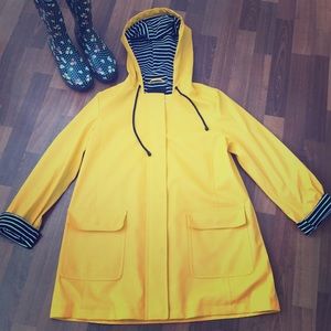 Talbots yellow raincoat